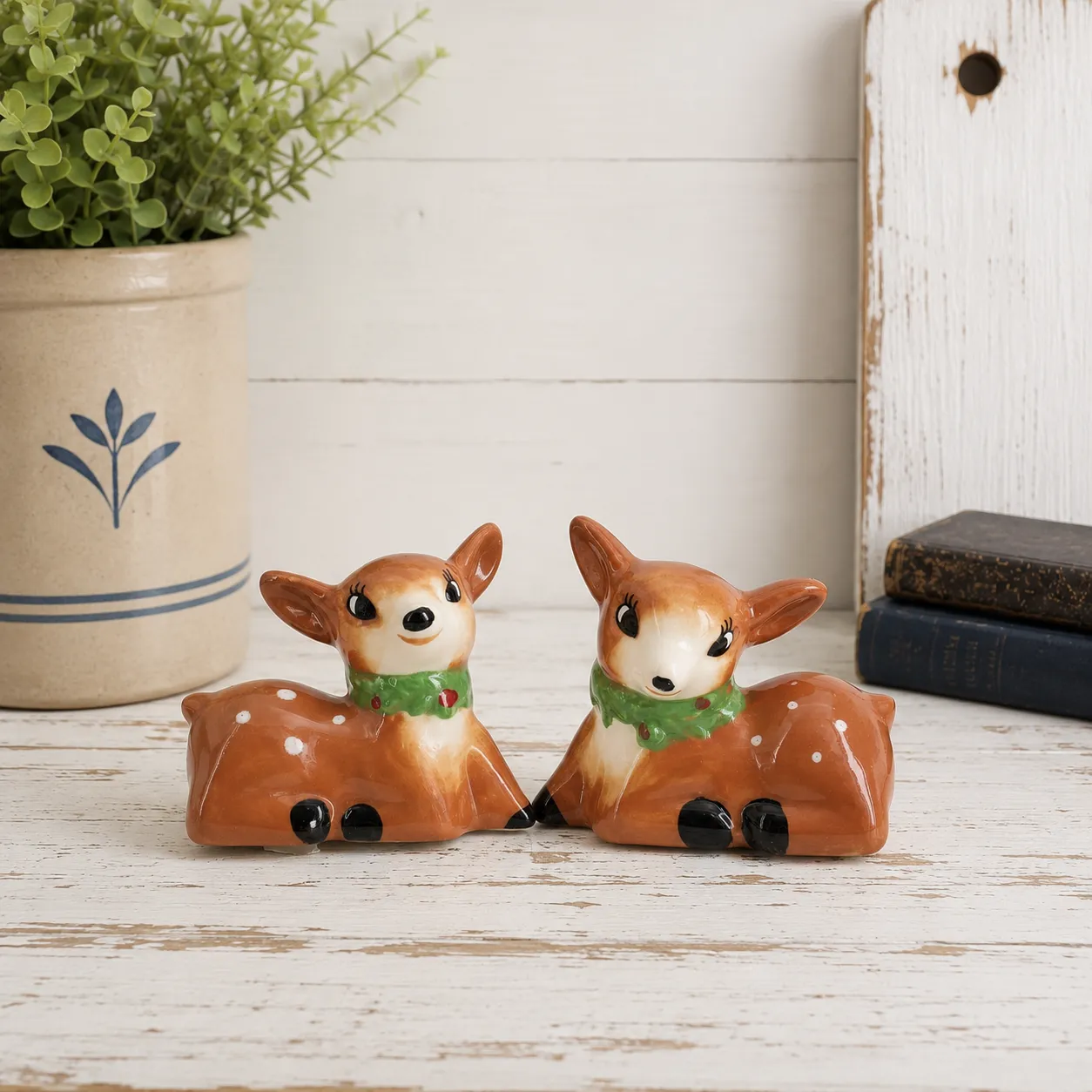 Retro Reindeer Mini Salt & Pepper Shakers