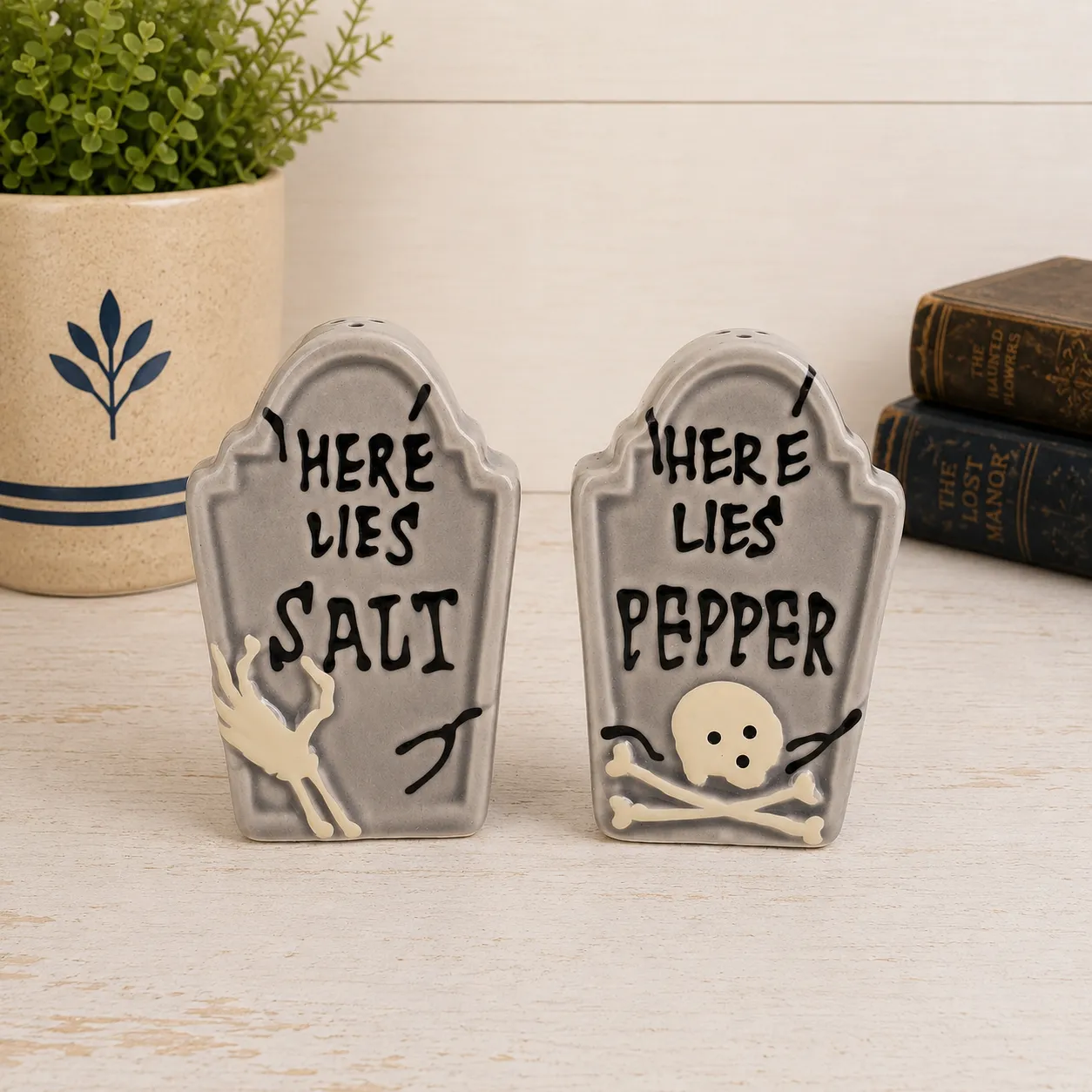 Tombstones Mini Salt & Pepper Shakers