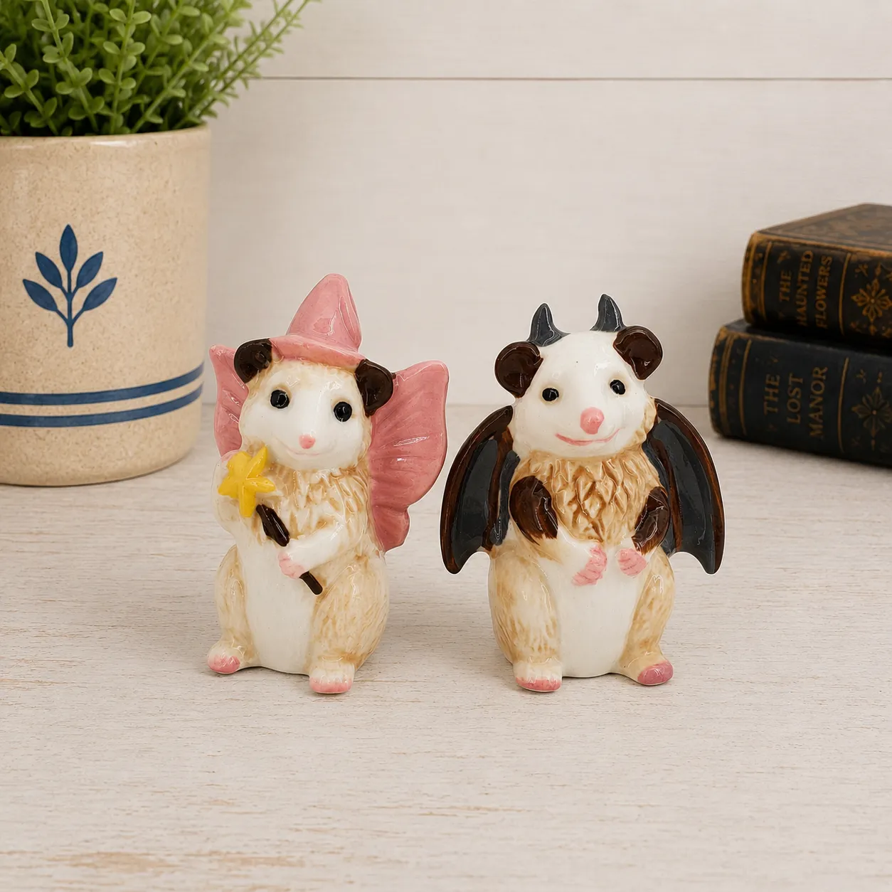 Opossum Mini Salt & Pepper Shakers