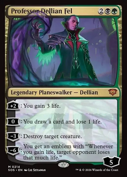 SOS, Professor Dellian Fel, Standard, 214, M, Near Mint, (Foil), EN