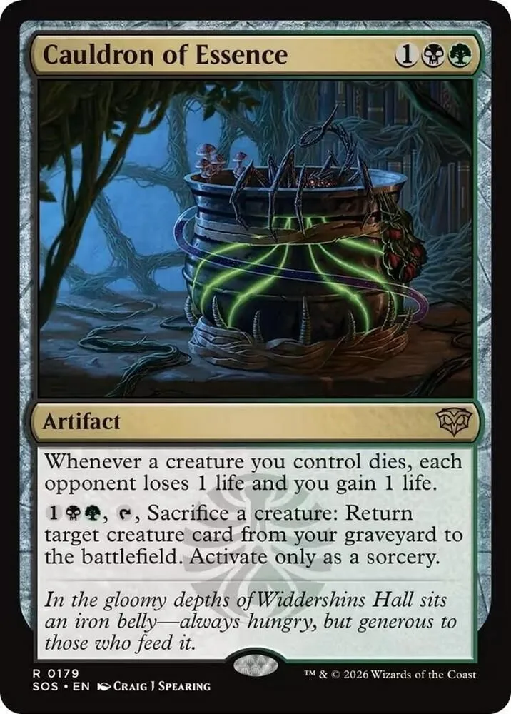 SOS, Cauldron of Essence, Standard, 179, R, Near Mint, (Foil), EN