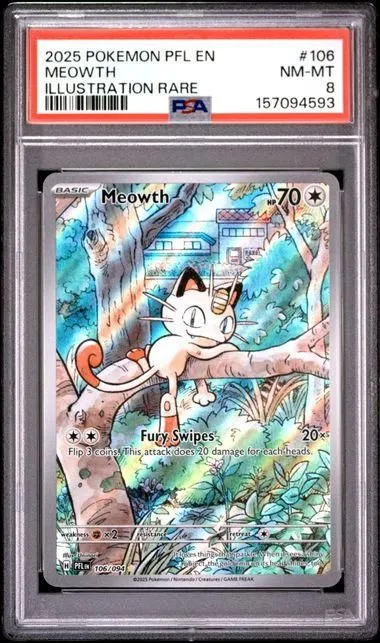 Meowth #106 PFL EN - PSA 8