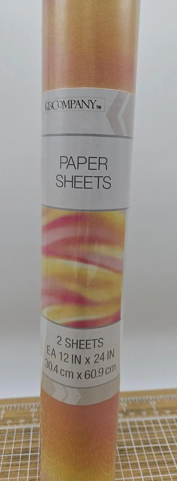 K&Company Ombre Warm Paper Sheets 2 Pack 12in x 24in American Crafts 30-782396