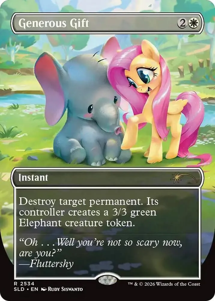 SLD, Generous Gift, (Borderless), 2534, R, Near Mint, (Foil), EN