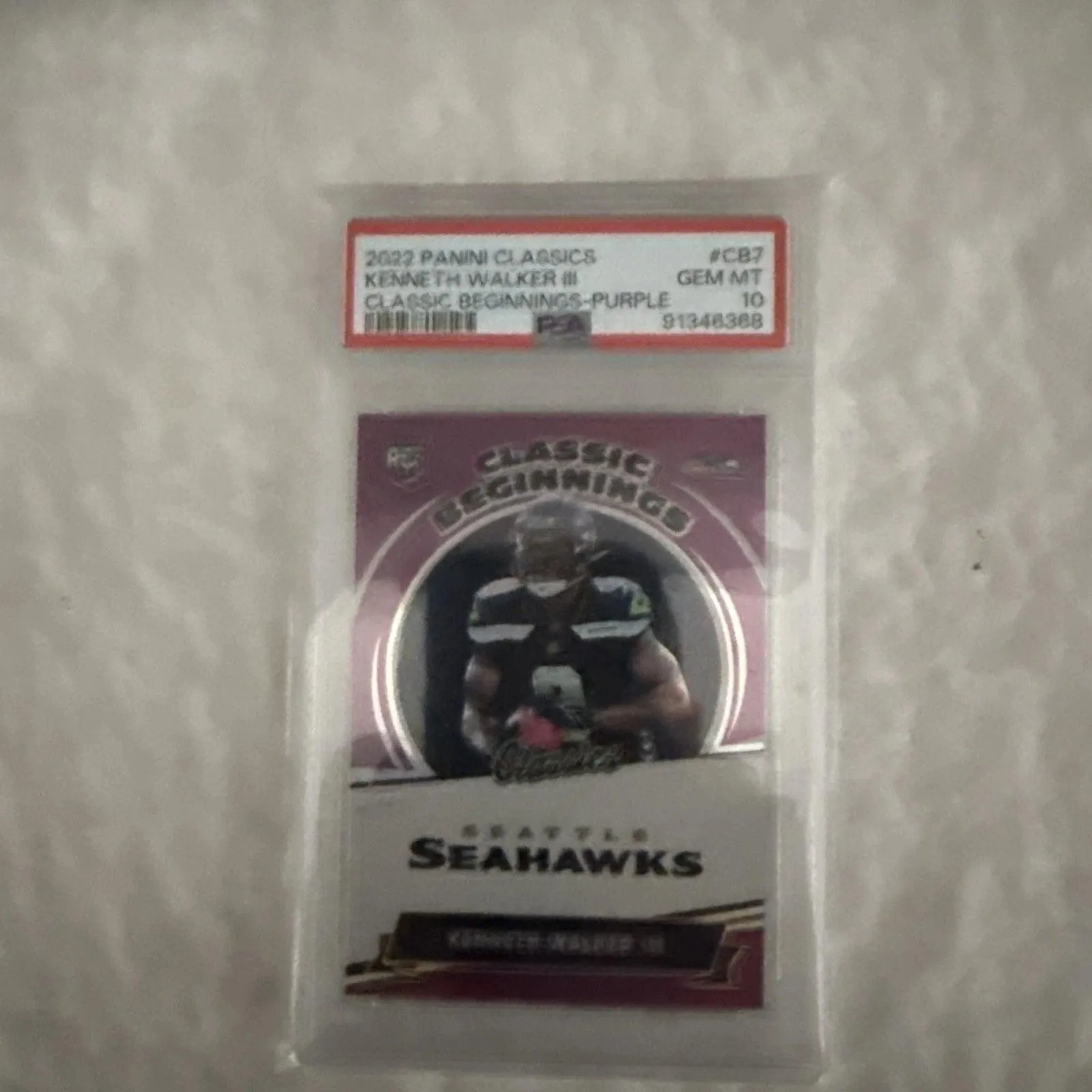 2022 Panini Classics - Classic Beginnings Kenneth Walker III #CB-7 (RC)