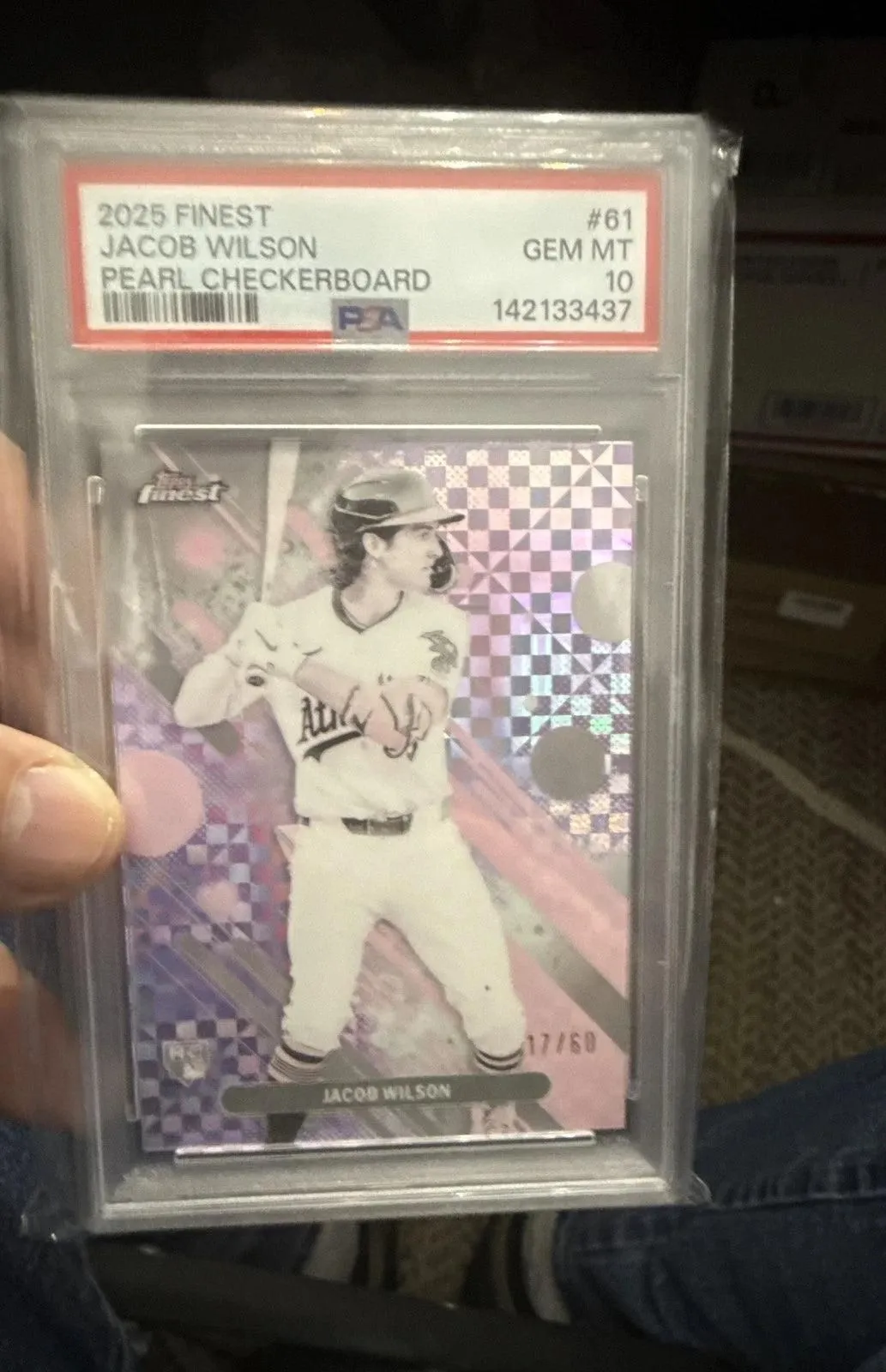 2025 Topps Finest - Common Jacob Wilson #61 Pearl Checkerboard Refractor /60...