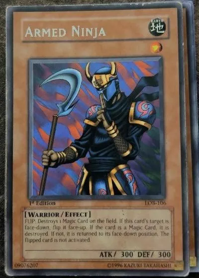 Armed Ninja LOB-106 The Legend of Blue Eyes White Dragon Rare YuGiOh 1st Edition Moderately Played English Trading Card