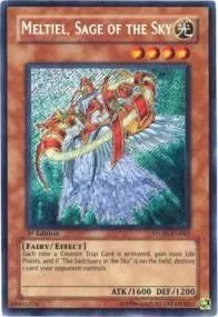 Meltiel, Sage of the Sky STON-EN062 Strike of Neos Secret Rare YuGiOh Unlimited Damaged English Trading Card