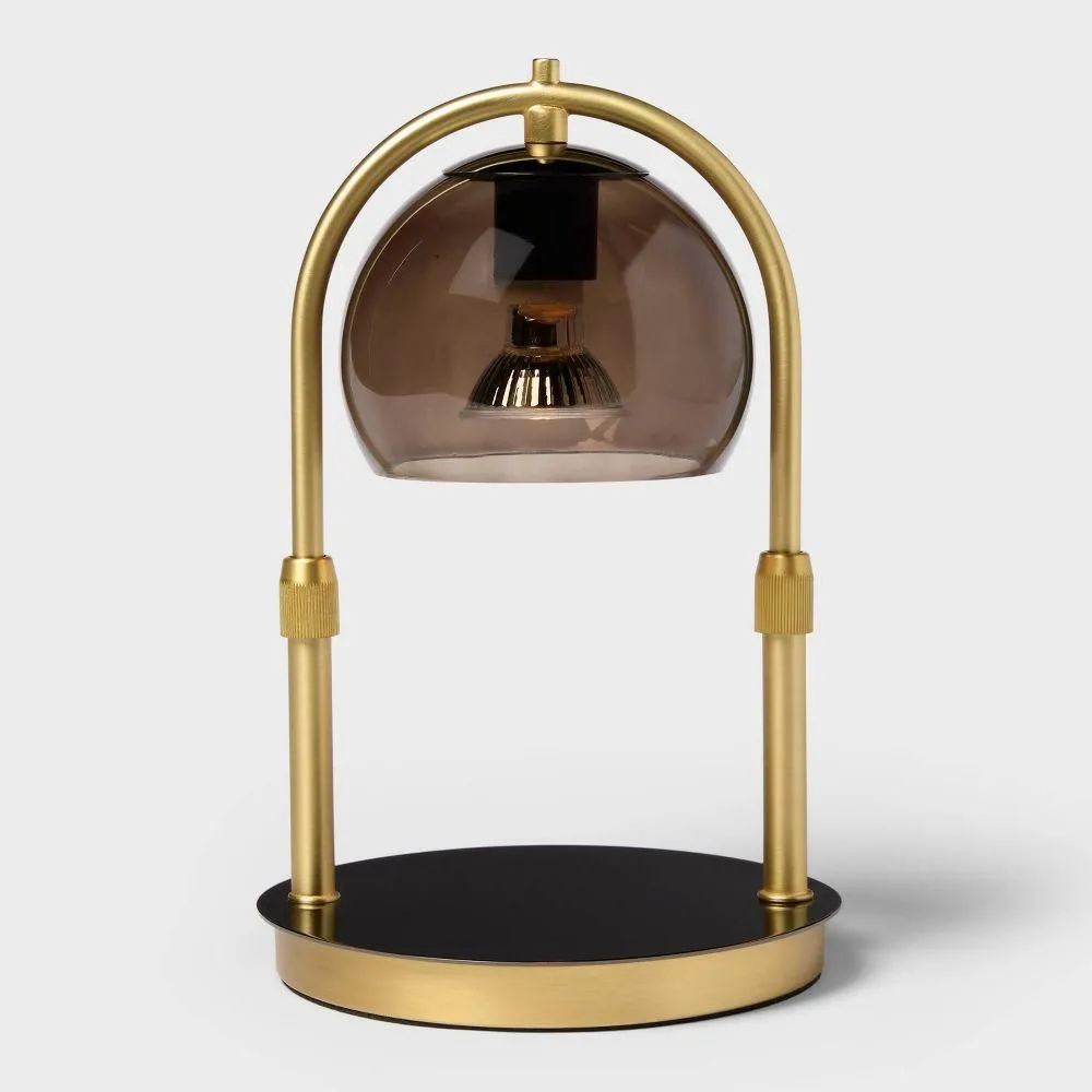 Brand New - Candle Lamp Warmer Arched Gold and Black - Threshold