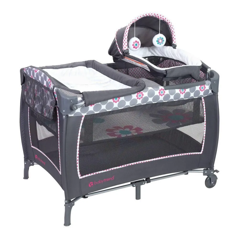New without box - Baby Trend Lil Snooze Deluxe II Nursery Center - Daisy Dots