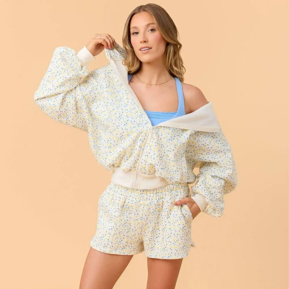 New without Tags - Size: XL - Blogilates Women's Mommy & Me Marshmallow Full Zip Hooded Sweatshirt - White