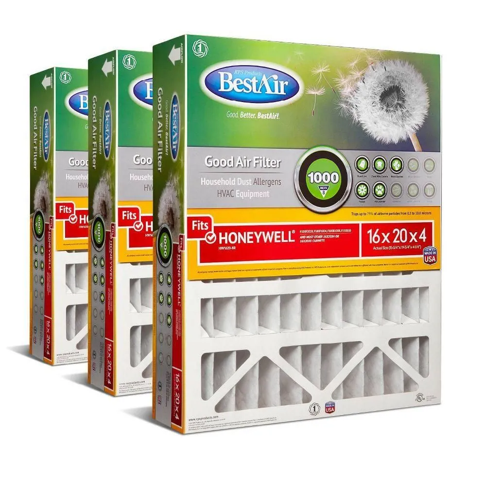Open-box - BestAir 16"x20"x4" MERV 8 Furnace Filter for Honeywell: Electrostatic Air