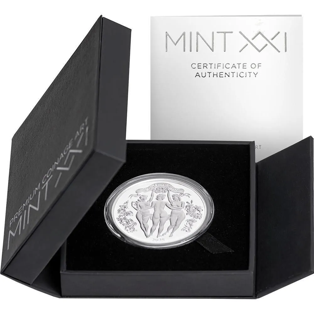 In Stock! 2025 Cameroon Three Graces PROOF Edition 1 oz Silver Coin