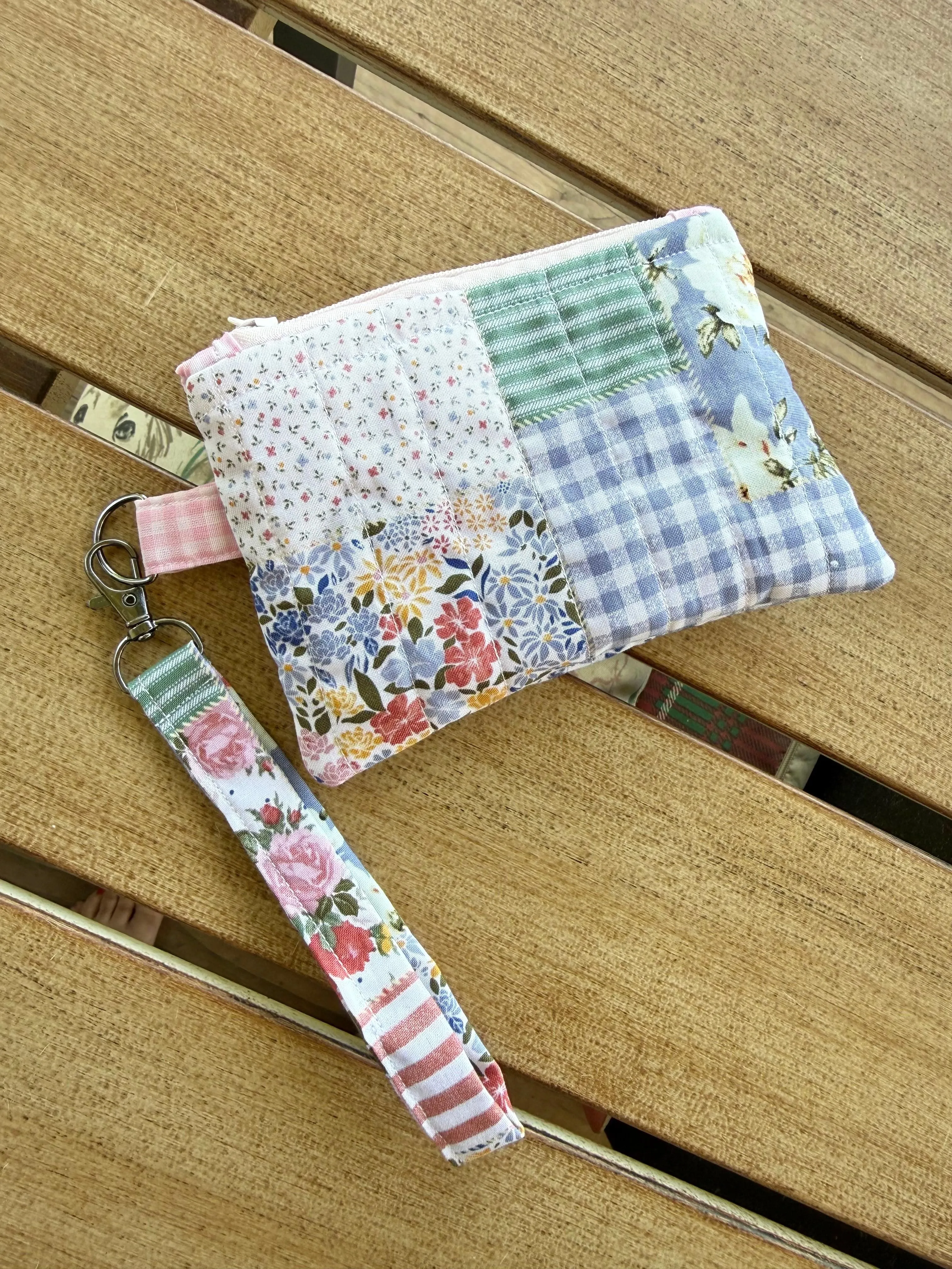 Cottage Patchwork Wristlet