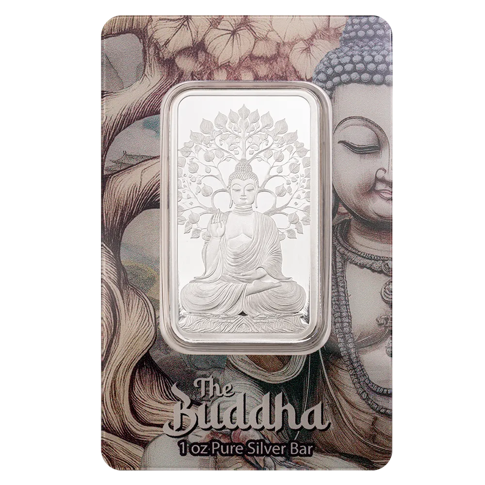 In Stock! 2025 Pamp Suisse The Buddha 1 oz Silver Bar in Assay Card (04/28)