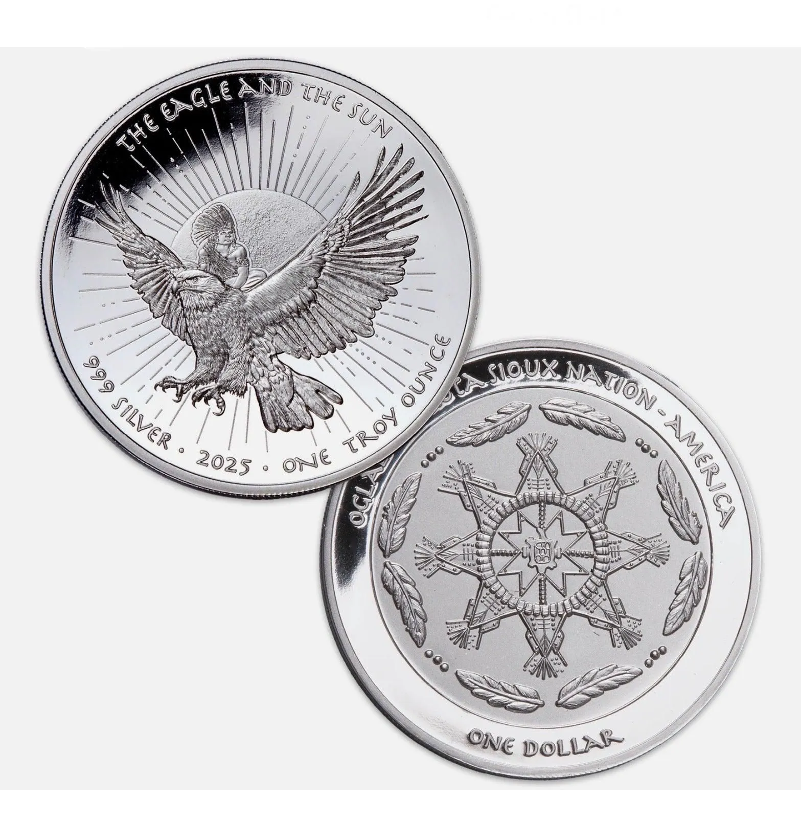 In Stock! 2025 Sioux Nation Eagle & Sun Proof 1 oz Silver Coin (999 Mintage)