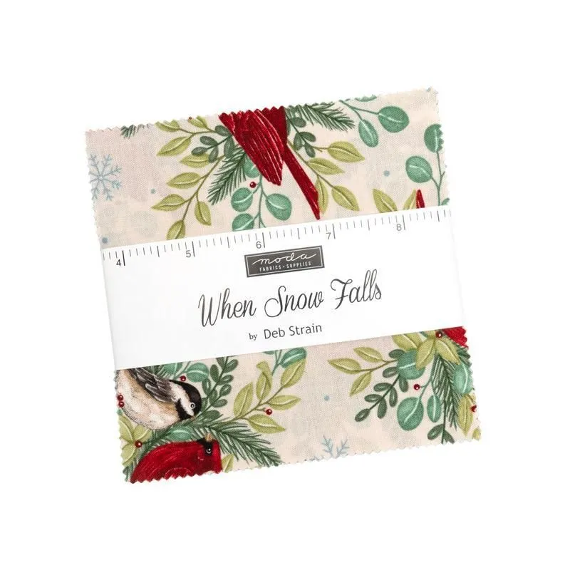 When Snow Falls 5" Charm Pack 56170PP Deb Strain Moda