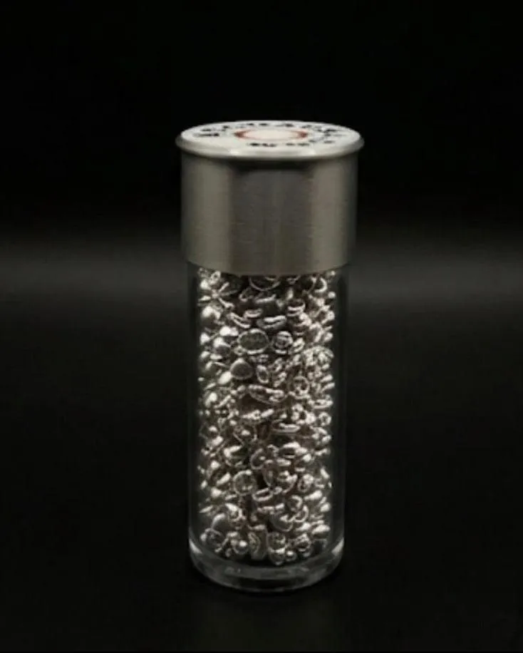 CRYSTAL CLEAR SMALL SHOTGUN SHELL FOR SILVER/GOLD SHOT OR QUARTERS! CLEAR WITH SILVER TOP.