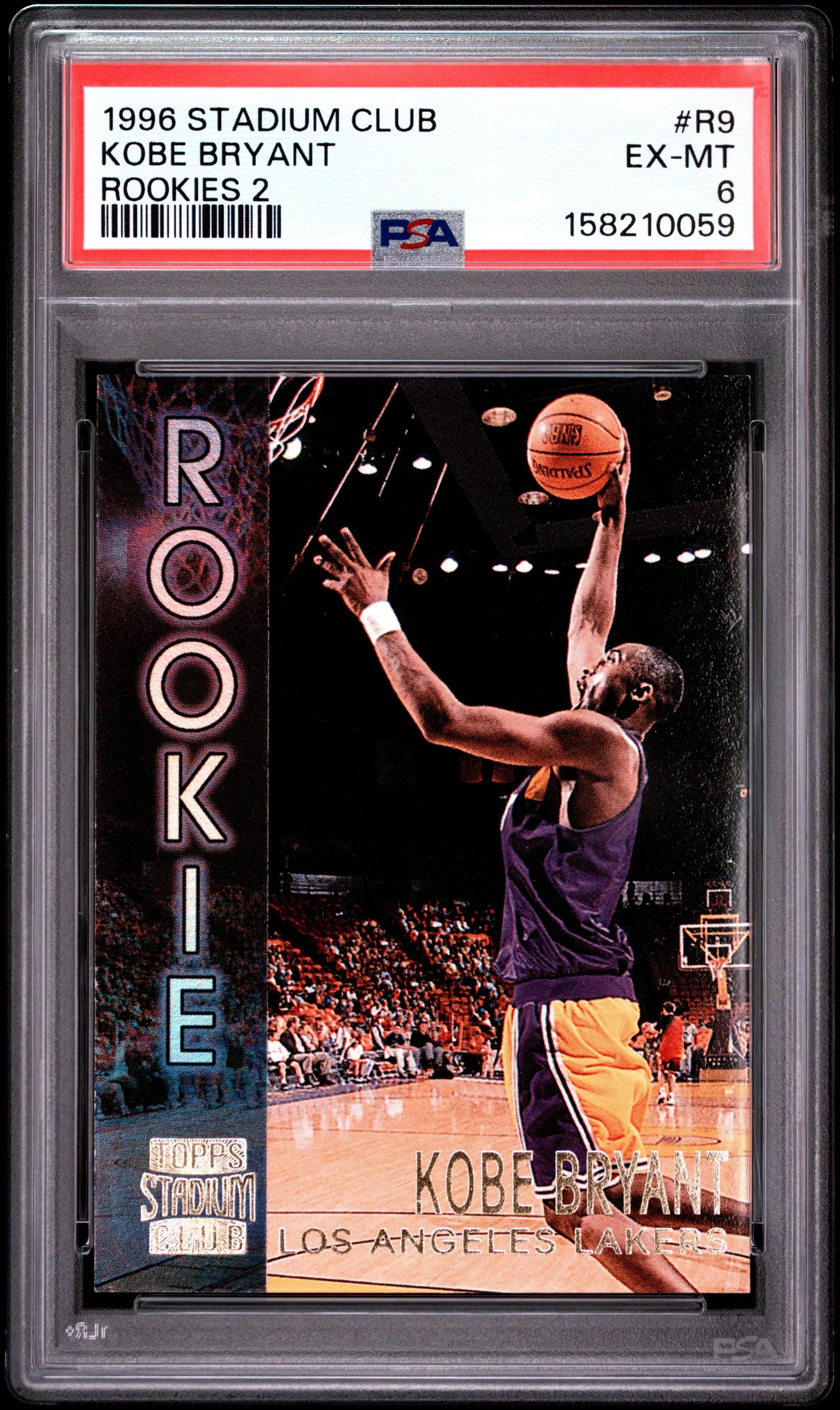 1996 Stadium Club Rookies 2 Rookies 2 Kobe Bryant 6 PSA #R9