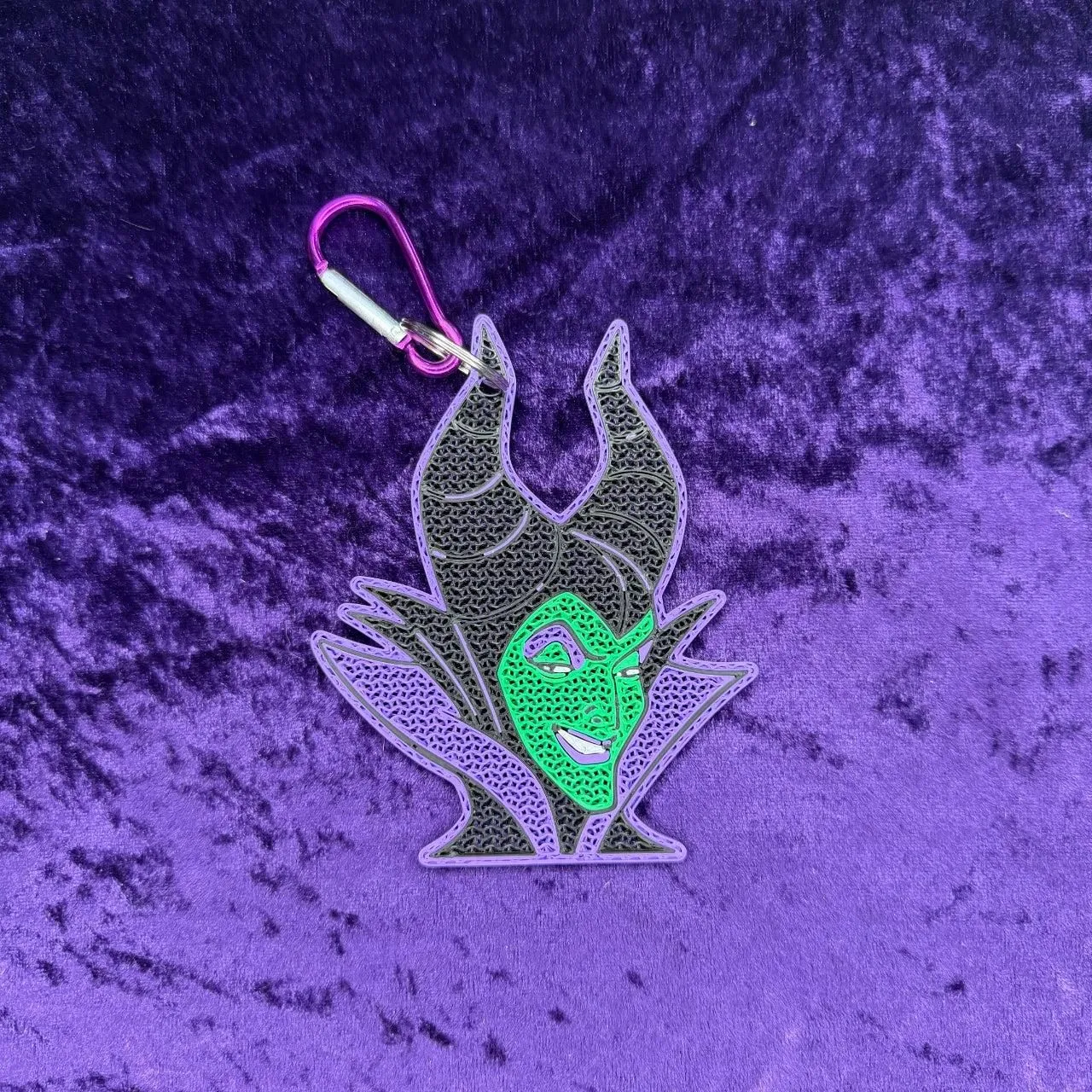 Maleficent "Dark Fairy"-Inspired 3D Printed Pin Keychain