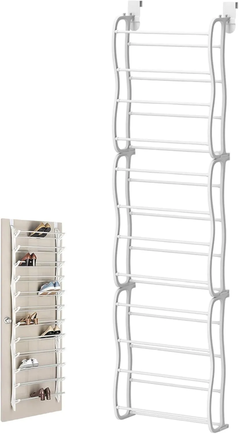 12-Ebenen Schuhregal aus Metall – Platzsparender Tür- & Wandorganizer für bis zu 36 Paar Schuhe