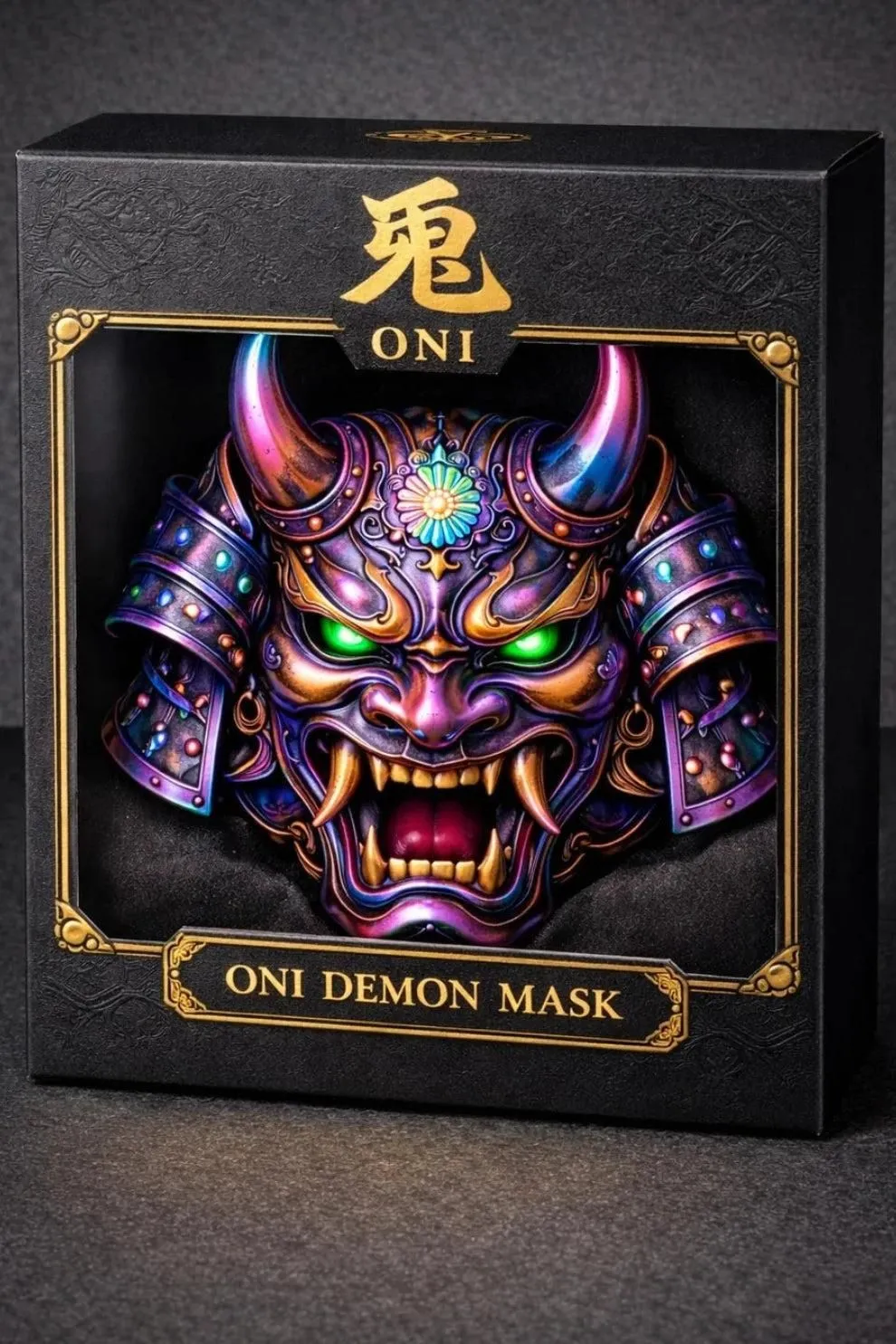 In Stock! First in the Series! 2026 Shaped Oni Mask Colorized 5oz AVDP .999 Shaped Copper
