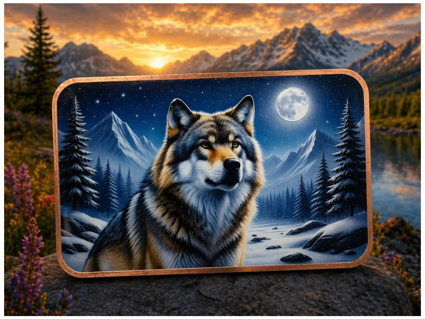 In Stock! 5oz Copper WOLF WITH CAPSULE