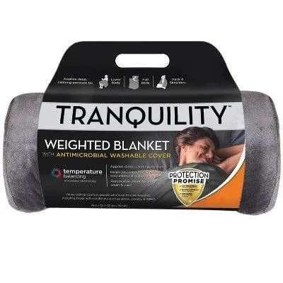 New without box - 48"x72" 15lbs Temperature Balancing Weighted Blanket Gray - Tranquility