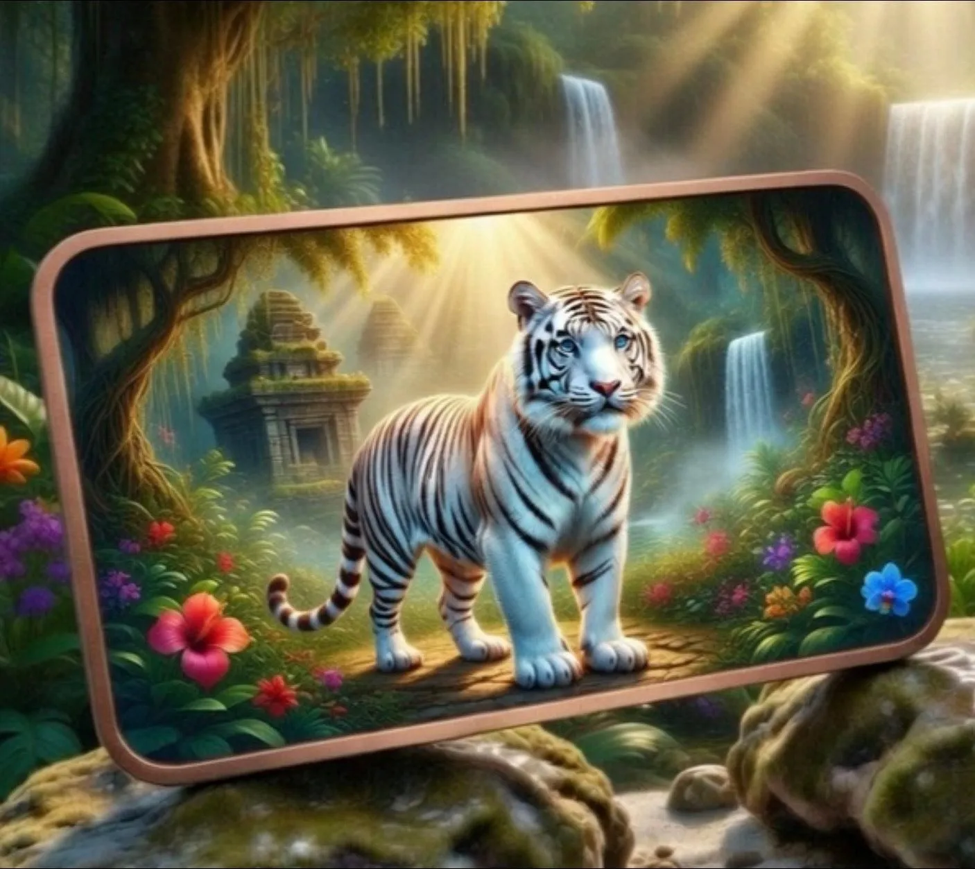 In Stock! 5oz Copper White Tiger WITH CAPSULE