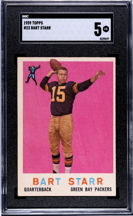1959 Topps #23 Bart Starr SGC 5 SN 4229697
