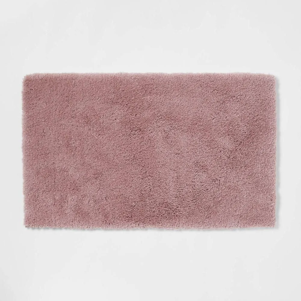 New without box - 24"x40" Spa Plush Bath Rug Mauve - Threshold
