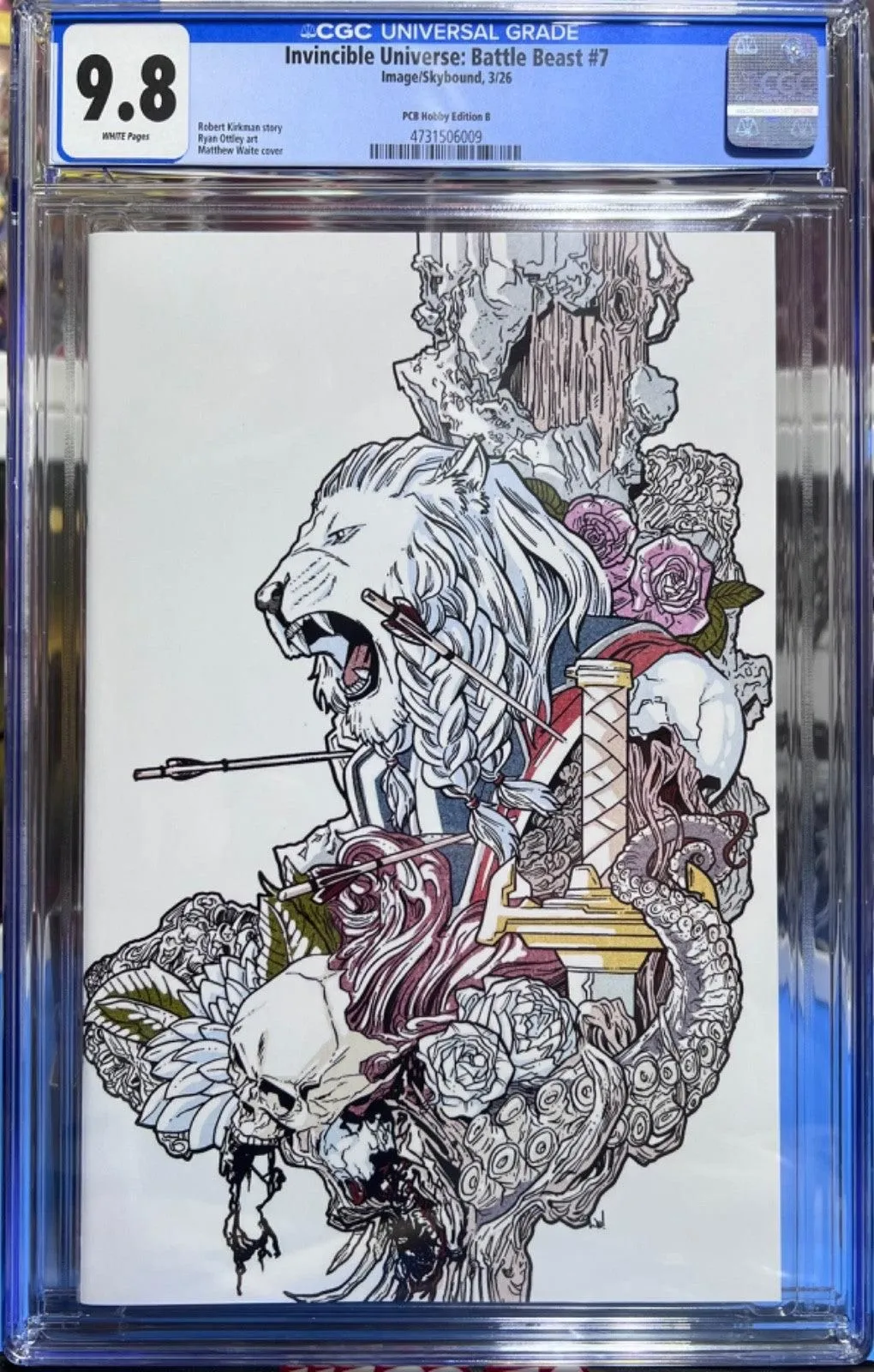 9.8 CGC BATTLE BEAST #7 MEGACON VIRGIN EXCLUSIVE - WAITE - LTD 1K - INVINCIBLE