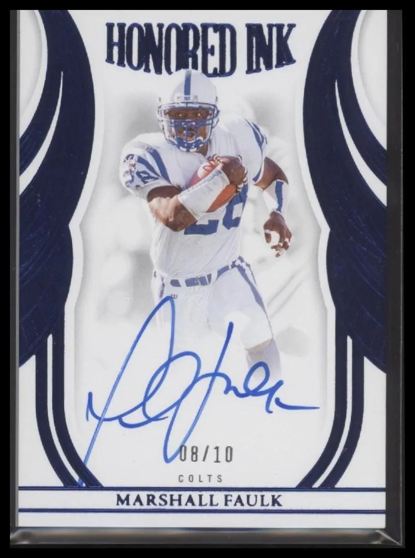 2025 Panini Flawless Honored Ink Sapphire Marshall Faulk #/10 Auto #HI-MFK