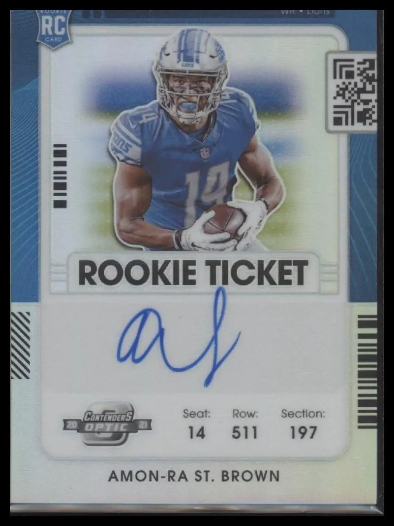 2021 Panini Contenders Optic Amon-Ra St. Brown Rookie Auto #131