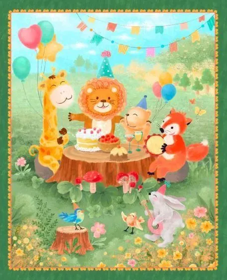 Wee Ones It's a Party 35" Panel Oasis Fabric 112P
