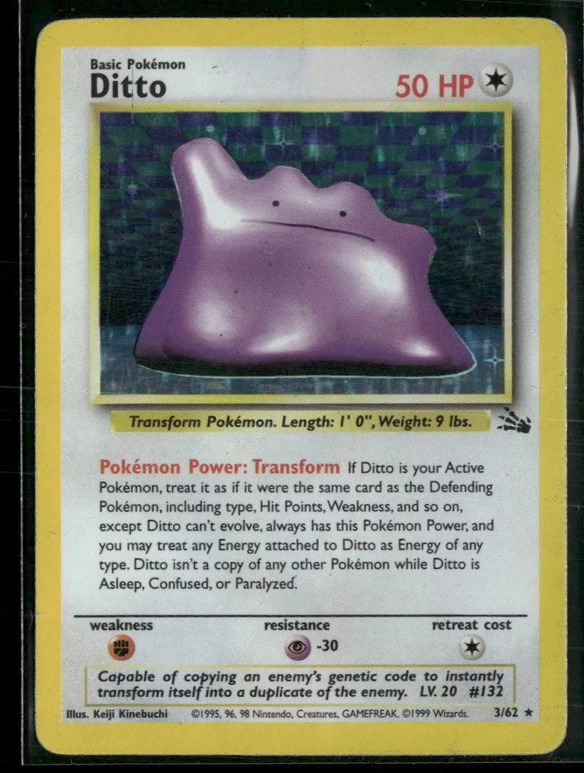 Fossil Ditto (3) #03/62 Damaged