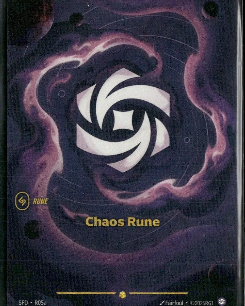Chaos Rune #R05a Rare - Riftbound Spiritforged