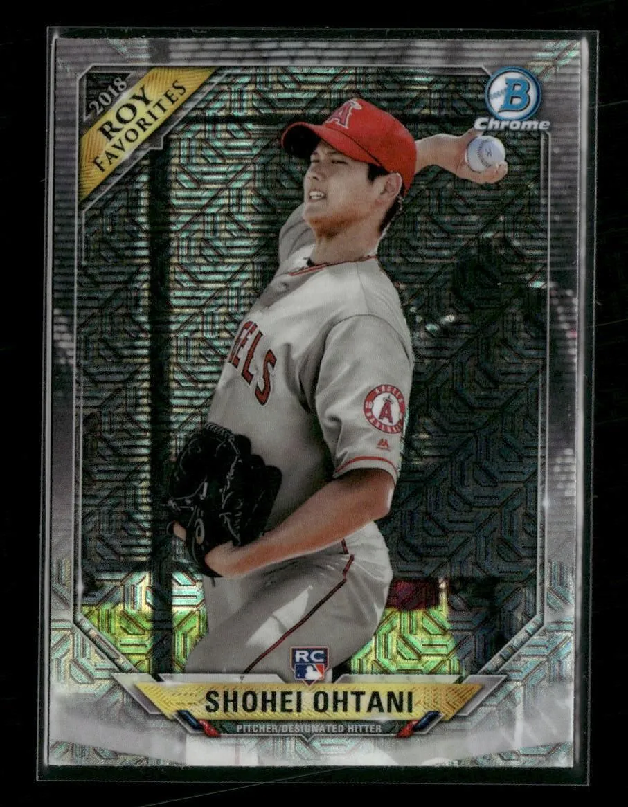 2018 Bowman Chrome Rookie of the Year Mojo Refractor Shohei Ohtani INDENT