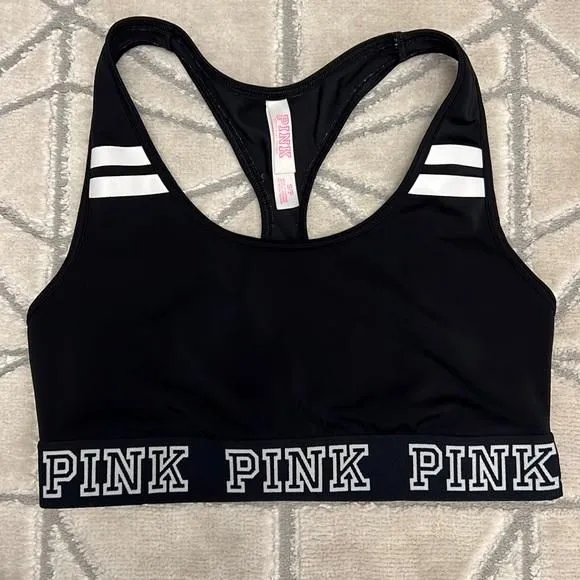 Product image for Victoria’s Secret PINK Sports Bra in Black Size Small