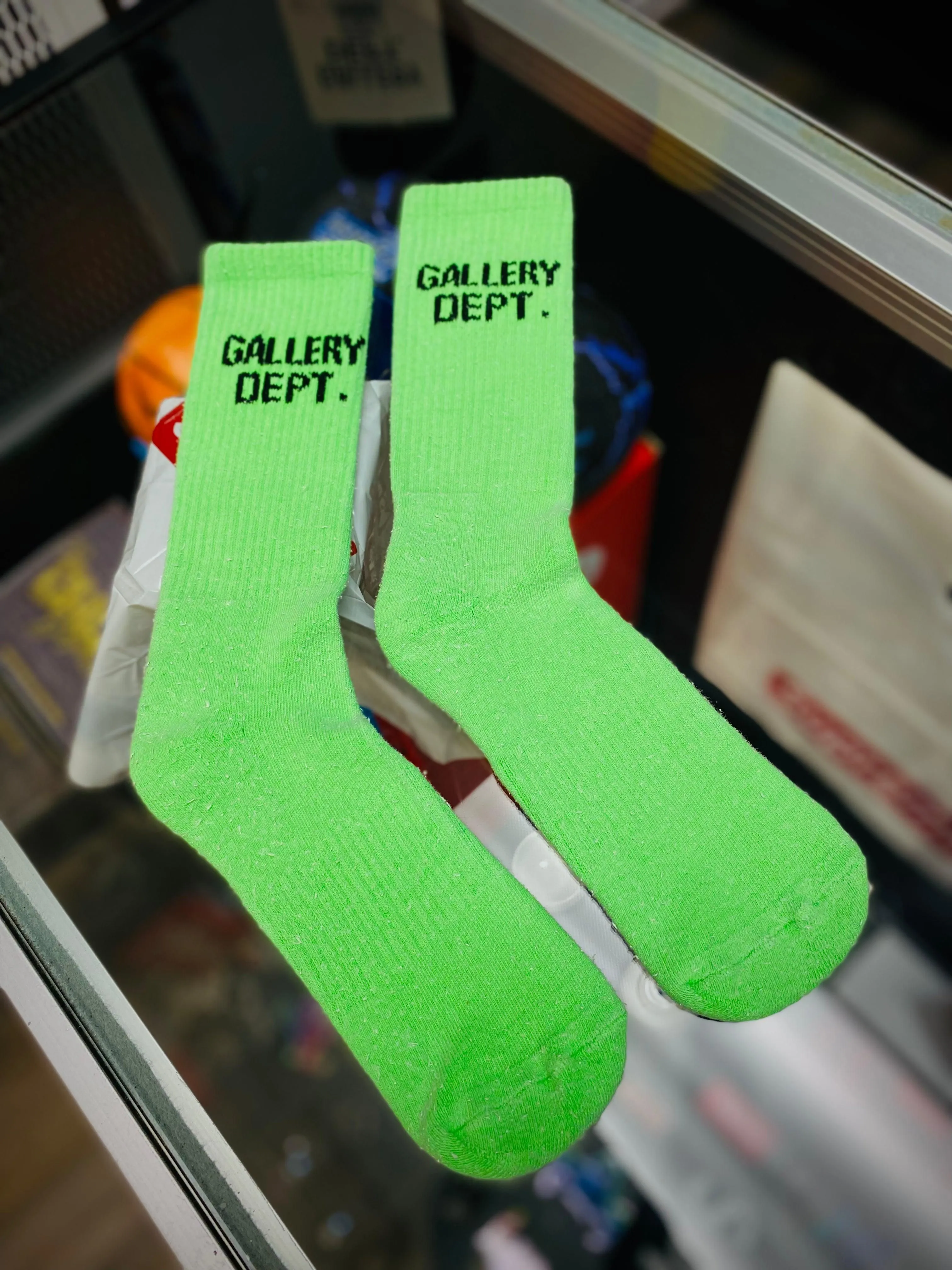 Gallery Department Neon Green Socks One Size Fits All