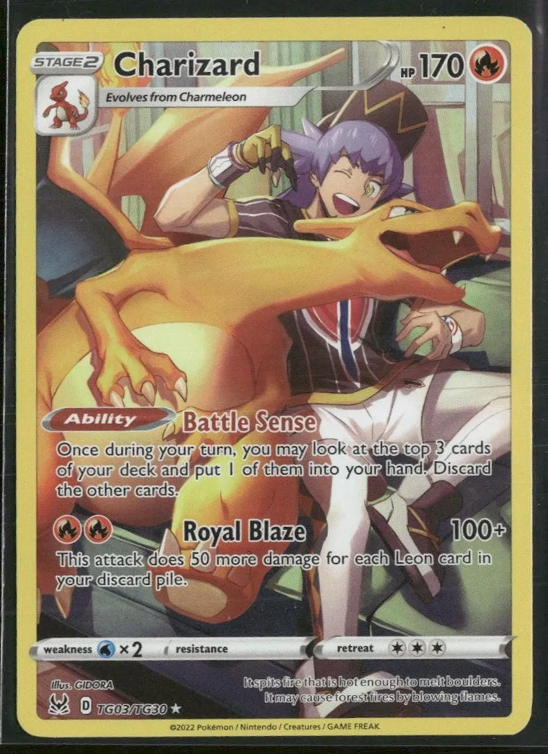 SWSH11: Lost Origin Trainer Gallery Charizard #TG03/TG30