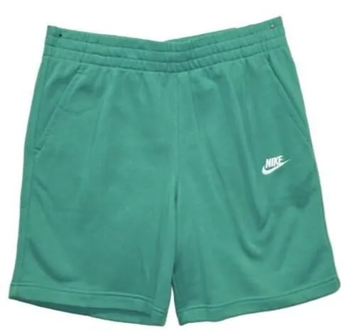 Nike Unisex-Child Sportswear Club Fleece French Terry Shorts Green/White X-Small