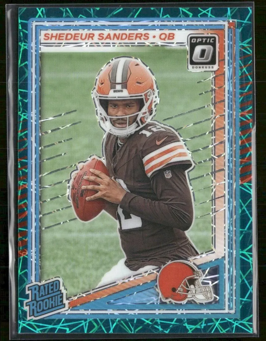 2025 Donruss Optic Teal Velocity Shedeur Sanders Rookie #203