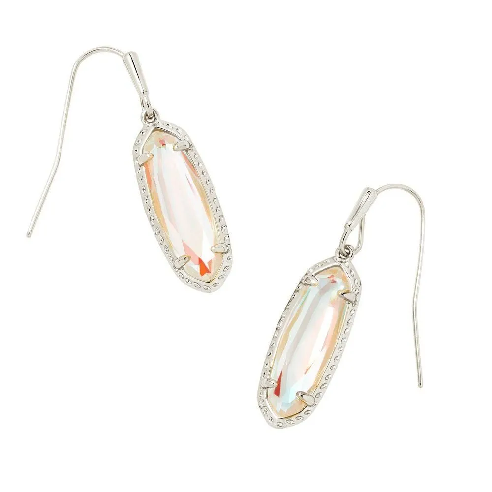 New - Size: One Size Fits Most - Kendra Scott Eva Dichroic Glass Rhodium Over Brass Drop Earrings - Silver