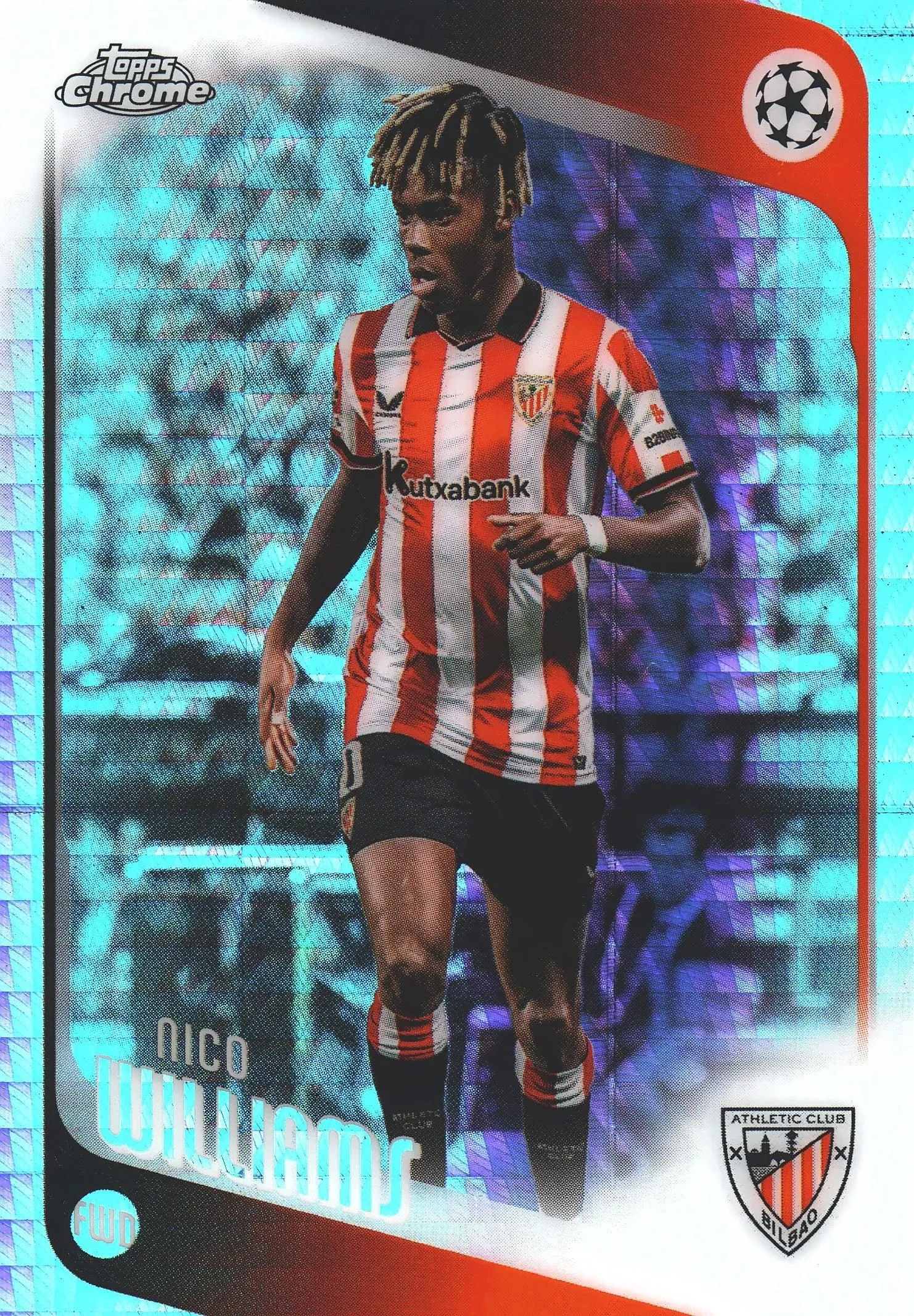 2025 Topps Chrome UCC Prism Nico Williams #38 Athletic Bilbao