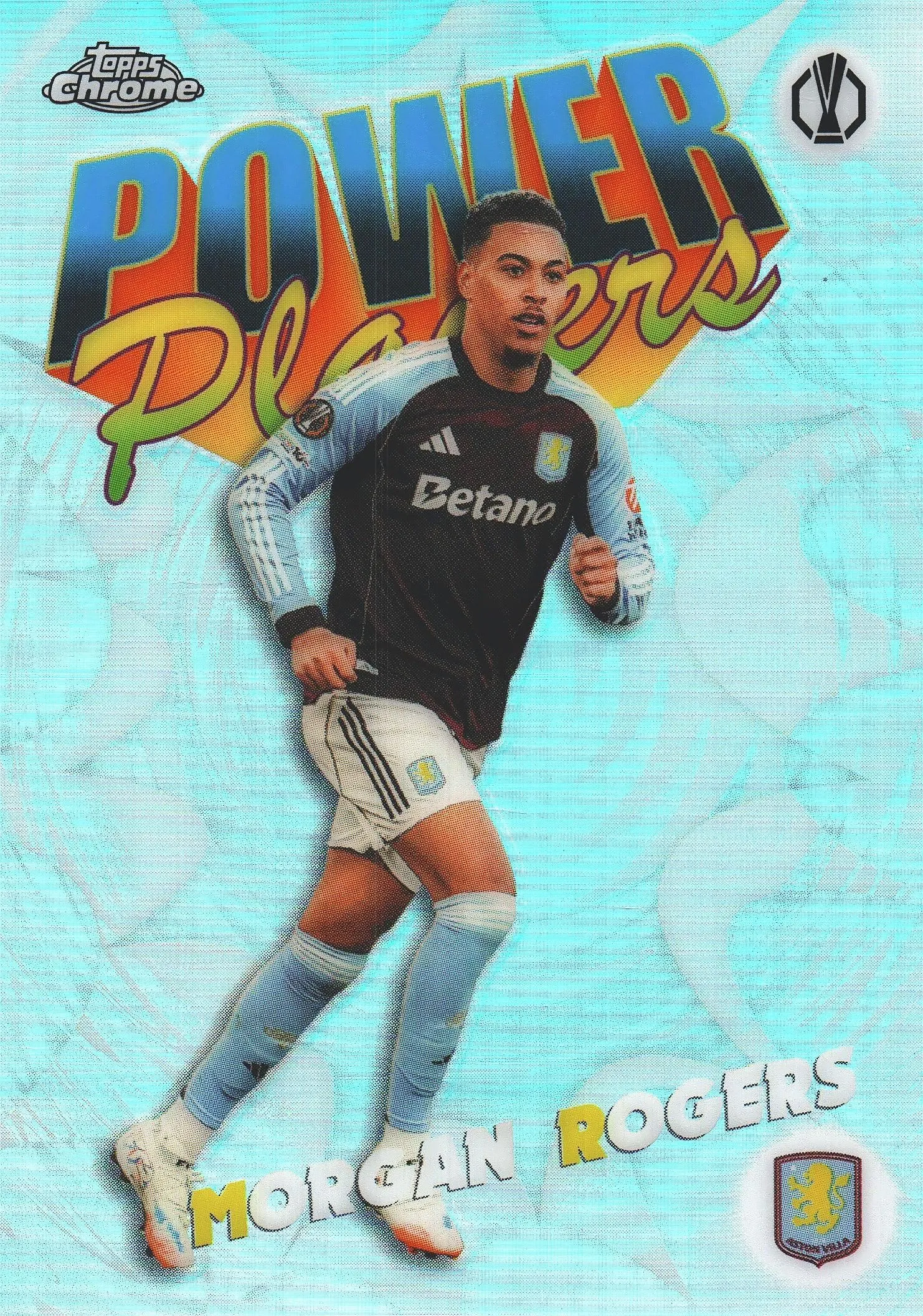 2025 Topps Chrome UCC Power Players Morgan Rogers #PP-23 Aston Villa