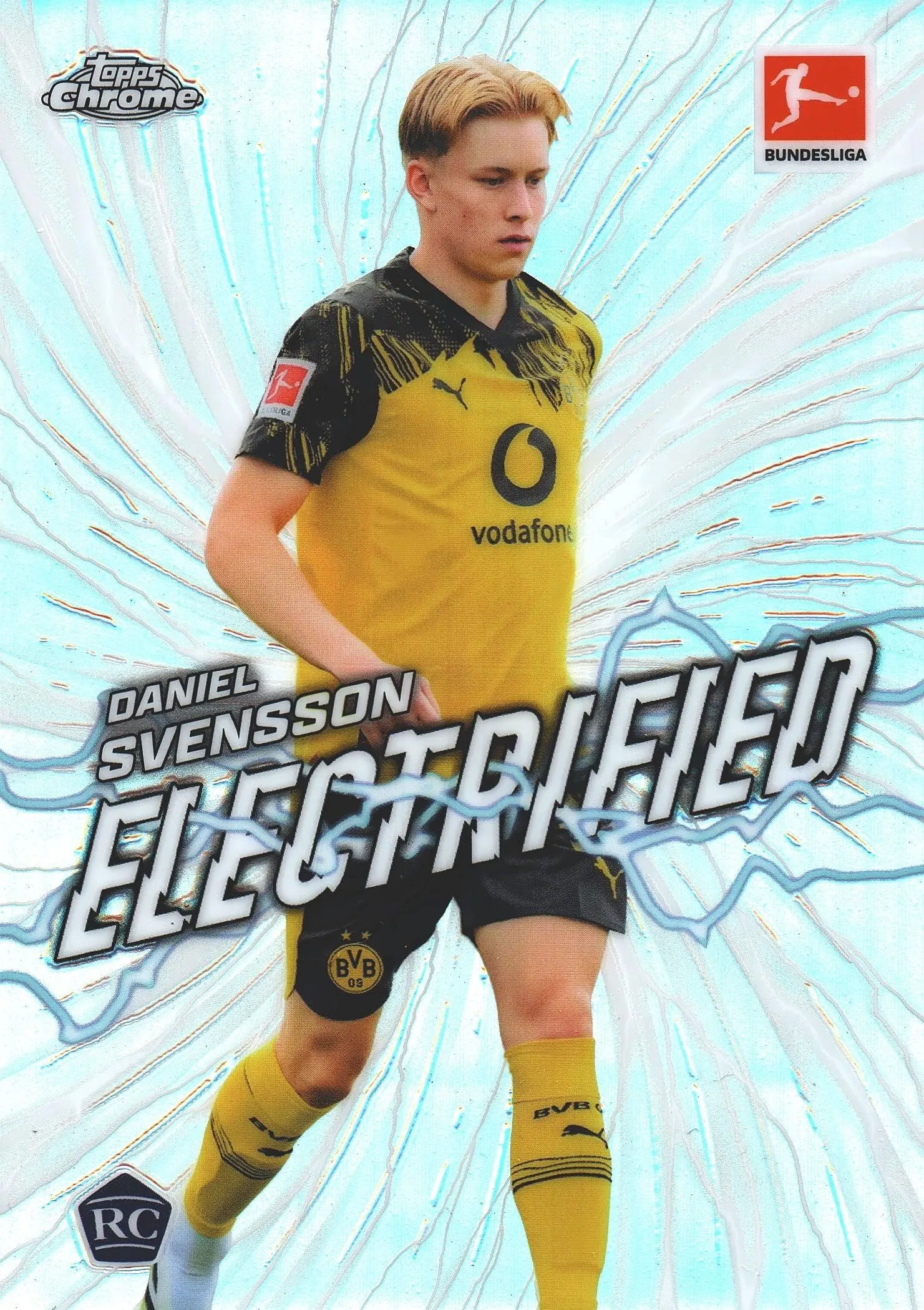2025 Topps Chrome Bundesliga Electrified Daniel Svensson #EL-2 Borussia Dortmund