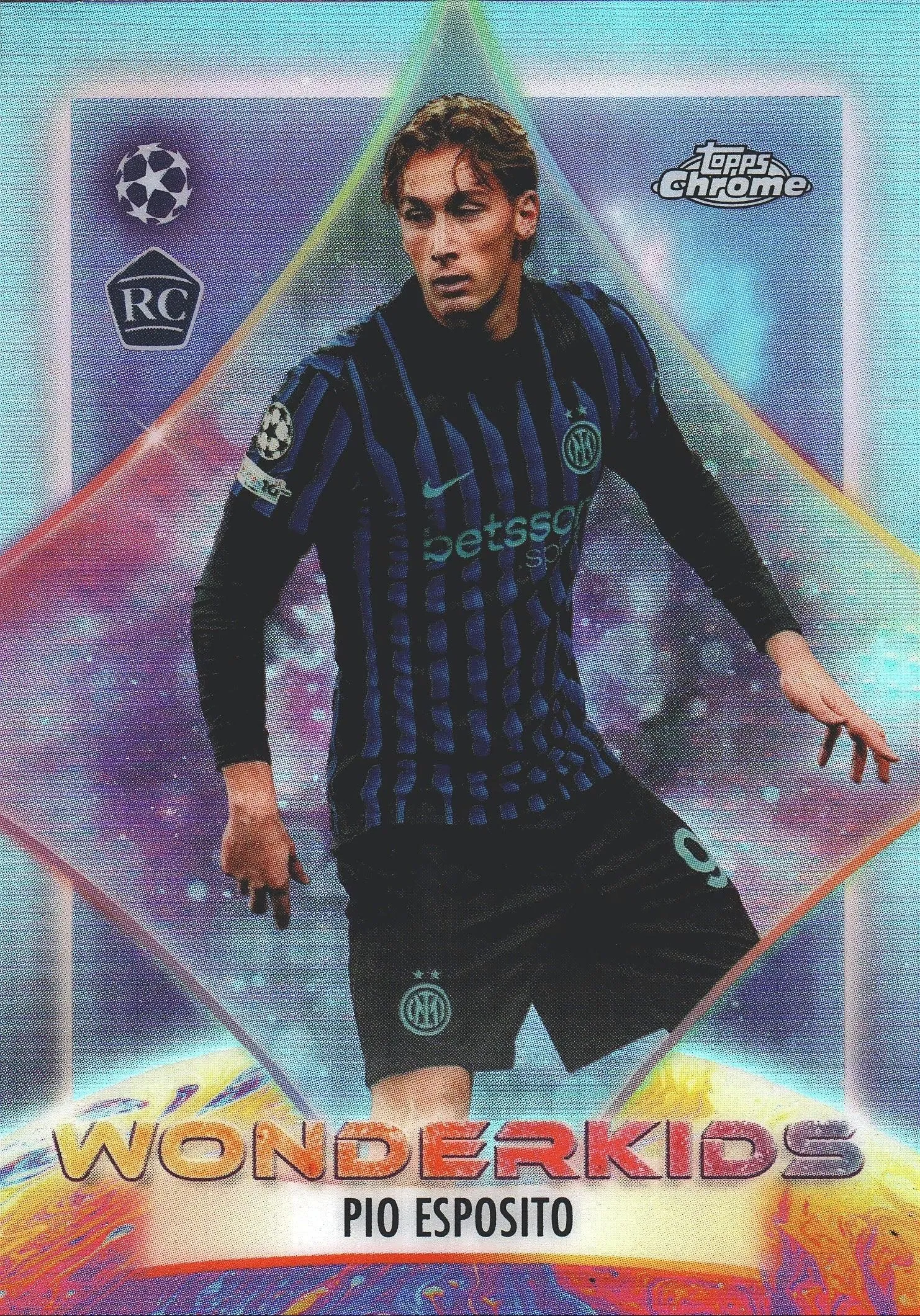 2025 Topps Chrome UCC Wonderkids Pio Esposito #WK-10 Inter Milan