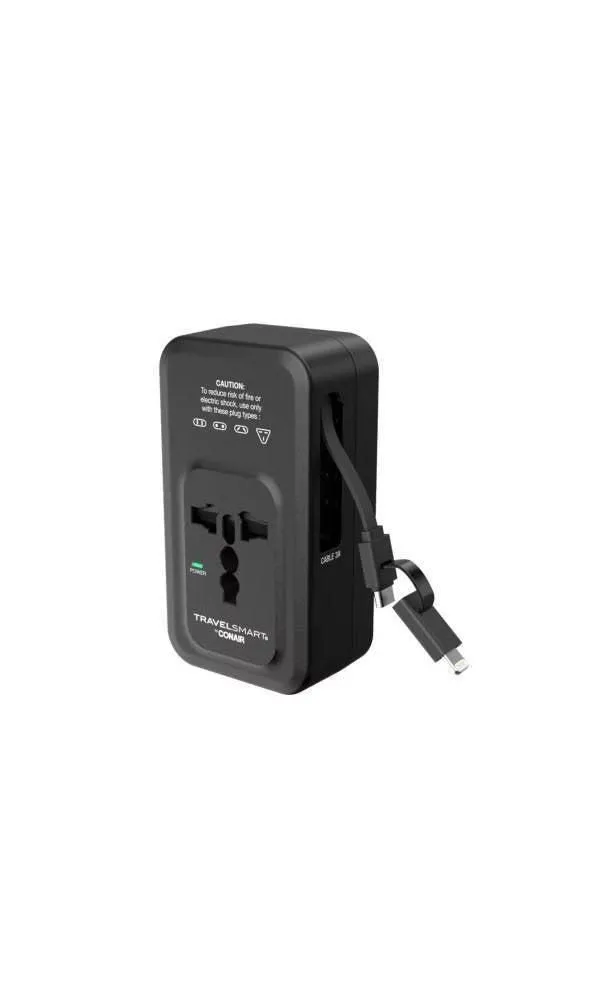 Open-box - Travel Smart Does-It-All Adapter with Cables & USB-A & C Ports
