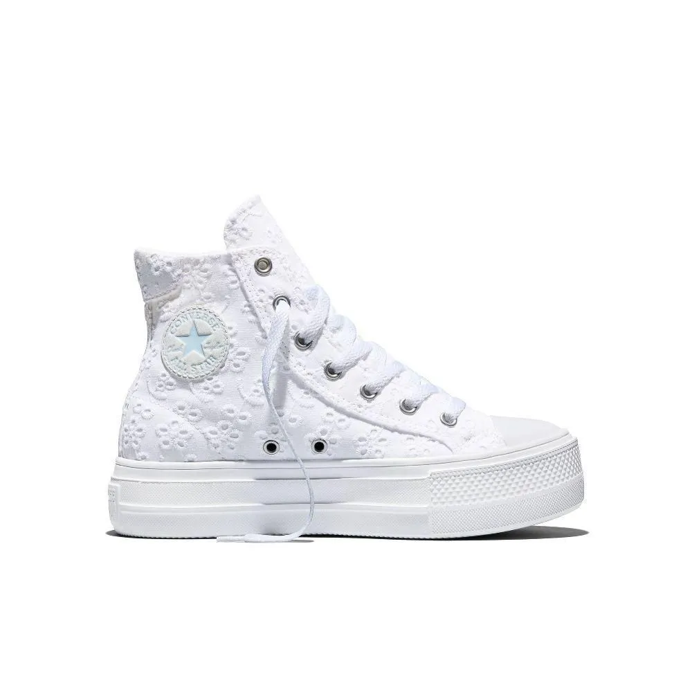 New without Tags - Converse Kids' Platform High Top Sneakers - Cream 4